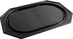 Cateringschaal uit gerecycleerd PET 45 x 30 cm zwart pak van 10 stuks