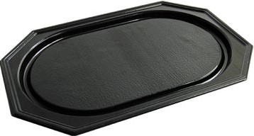 Cateringschaal uit gerecycleerd PET 45 x 30 cm zwart pak van 10 stuks