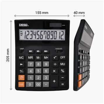Desq bureaurekenmachine Heavy Duty Xlarge 30444, zwart-2