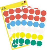 AVERY ronde etiketten 18mm geassorteerde kleuren-2