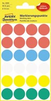 AVERY ronde etiketten 18mm geassorteerde kleuren