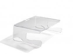 Monitorstandaard Bakker Elkhuizen Q-riser 100 acryl monitor stand 25kg single transparent