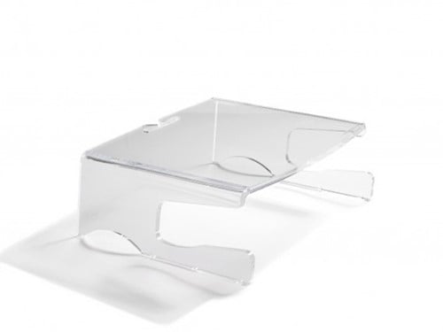 Monitorstandaard Bakker Elkhuizen Q-riser 100 acryl monitor stand 25kg single transparent