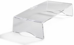 Monitor standaard Bakker Elkhuizen Q-riser 90 acryl 15kg single transparent