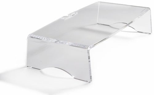 Monitor standaard Bakker Elkhuizen Q-riser 90 acryl 15kg single transparent