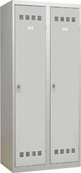 Industriële garderobekast vuile industrie, 2 deuren 180 x 80 cm grijs