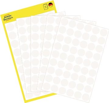 AVERY ronde etiketten 12mm wit-2