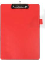 Klembord A4 rood met 100mm klem + penlus