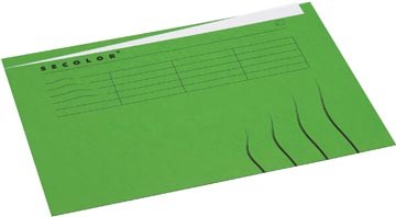 Jalema dossieromslag Secolor Voor A4 formaat (22,5 x 31 cm), groen, met tabrand