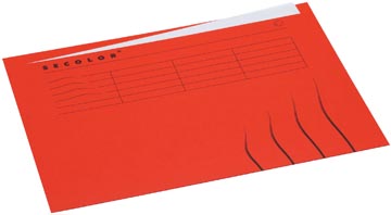 Jalema dossieromslag Secolor Voor A4 formaat (22,5 x 31 cm), rood, met tabrand