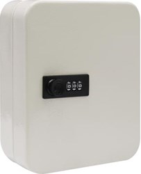Sleutelkast met combinatieslot voor 30 sleutels wit