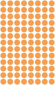 AVERY ronde etiketten 8mm lichtoranje-2