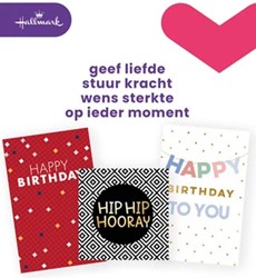 Hallmark navulset wenskaarten verjaardag (Engels) pak van 6 stuks