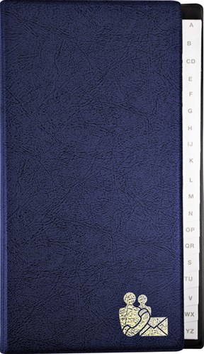 Telefoonalbum KTC 4-rings A-Z bordeauxrood, zilvergrijs en blauw-2