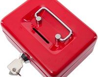 Geldkist MAUL met gleuf 125x95x60mm rood-2