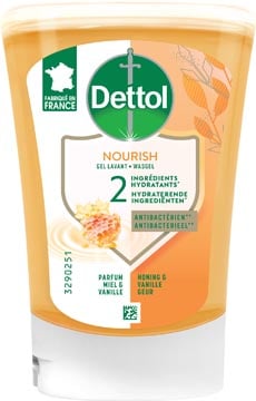 Dettol no touch handzeep Extra care  honing en vanille  navulling van 250 ml