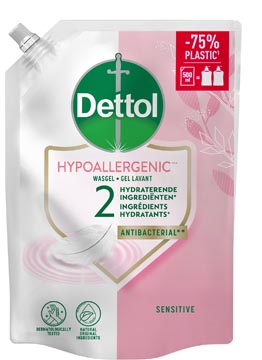 Handzeep Dettol Sensitive antibacterieël 500ml refill