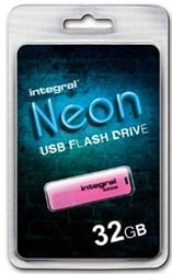 Integral Neon USB stick 32GB USB 2.0 roze