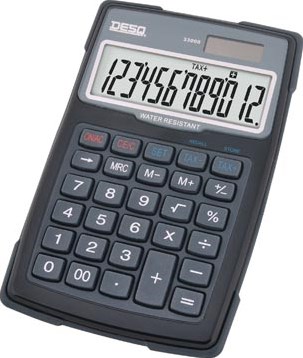 Desq bureaurekenmachine 33000 water- en stofbestendig zwart-2