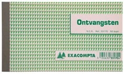 Exacompta ontvangsten 10,5 x 18 cm Nederlandstalig dupli 50 x 2 vel