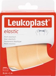 Pleisters op rol vleeskleurig Leukoplast elastische pleister 8 cm x 1 m