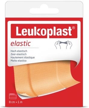 Pleisters op rol vleeskleurig Leukoplast elastische pleister 8 cm x 1 m-3
