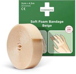 Cederroth zelfklevend schuimverband beige 3 cm x 4,5 m