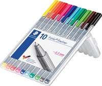 Staedtler fineliner Triplus geassorteerde kleuren, opstelbare box met 10 stuks-2