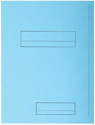 Dossiermap A4 karton blauw Exacompta Jura 250 g/m² met 2 kleppen, pak van 50 stuks