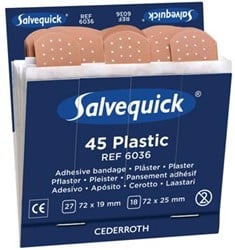Salvequick navulling voor pleisterautomaat plastic pleisters pak van 6 navullingen