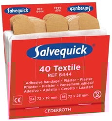 Salvequick navulling voor pleisterautomaat elastische pleisters pak van 6 navullingen