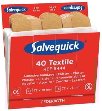 Salvequick navulling voor pleisterautomaat elastische pleisters pak van 6 navullingen