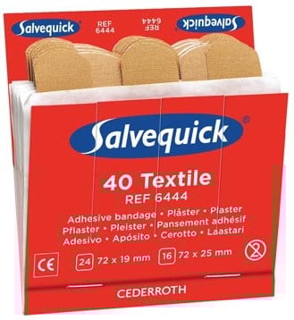 Salvequick navulling pleisters voor pleisterautomaat elastische pleisters pak van 6