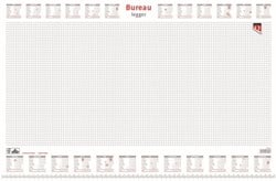 Bureau-onderlegblok 2025 Quantore ruit 56,5X36CM  wit