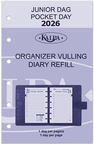 Agendavulling 2025 Kalpa Pocket 1dag/1pagina