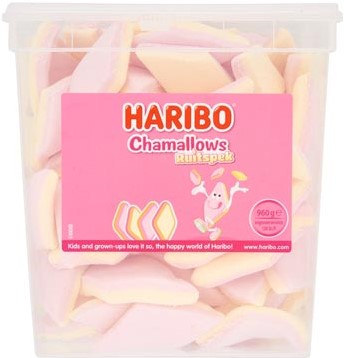 Haribo Chamallows Ruitspek pot van 120 stuks