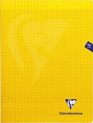 Clairefontaine schrift Mimesys voor A4+ 96 bladzijden kaft in PP seyès geel