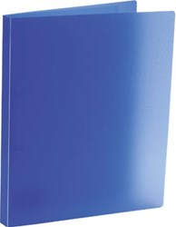 Bronyl ringmap, voor ft A4, uit PP, 2 D-ringen van 15 mm, transparant blauw