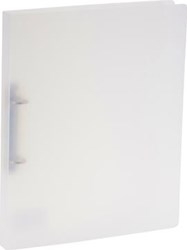 Bronyl ringmap, voor ft A4, uit PP, 2 D-ringen van 15 mm, transparant wit