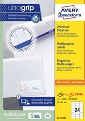 Avery etiketten 70 x 37mm 24 etiketten per vel