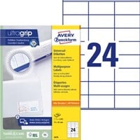 Avery etiketten 70 x 36mm 24 etiketten per vel-2