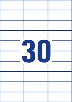 Avery etiketten 70 x 29,7mm 30 etiketten per vel-2