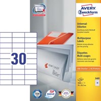 Avery etiketten 70 x 29,7mm 30 etiketten per vel-3