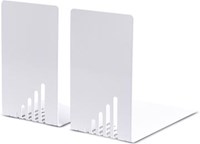 MAUL boekensteun metaal 14X8.5x14cm set 2 wit-1