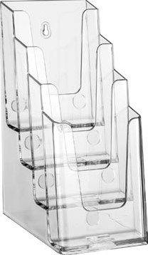 Folderhouder OPUS 2 4vaks 1/3 A4 transparant-2