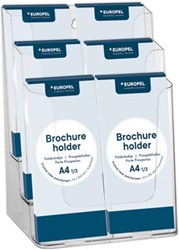Folderhouder OPUS 2 6vaks 1/3 A4 transparant