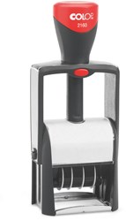 Woord-datumstempel Colop Heavy Duty 2160 Classic Line personaliseerbaar rood