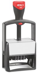 Woord-datumstempel Colop Heavy Duty 2860 Classic Line personaliseerbaar rood