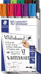 Staedtler Lumocolor whiteboardmarker, doos van 10 stuks in geassorteerde kleuren