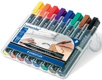 Staedtler permanent marker Lumocolor 352, doos met 8 stuks in geassorteerde kleuren-2